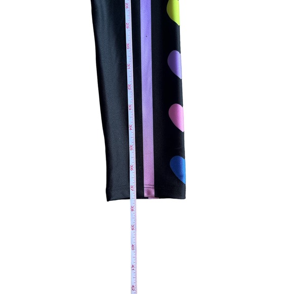 NWT Goldsheep faux leather leggings with Rainbow Hearts size Small - Picture 6 of 6